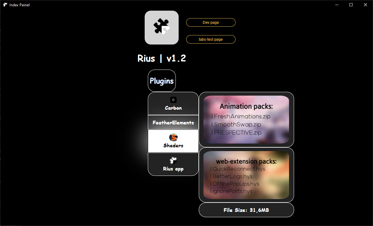RiusBrowser Plugins